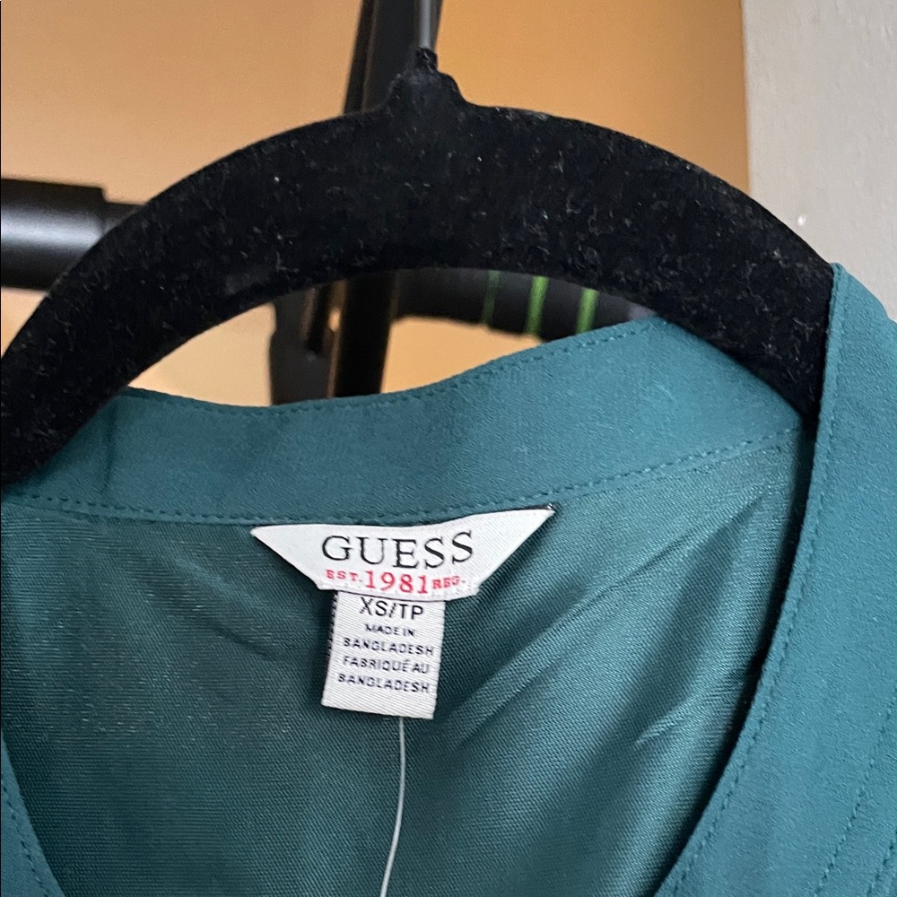 Guess Teal Long Sleeve Dress with Zipper - Picture 3 of 8